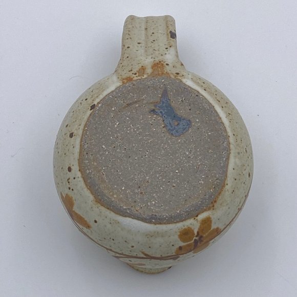 Hand Thrown Studio Art Pottery Creamer w/ Flowers - Picture 9 of 10